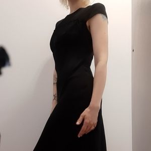 Black chiffon dress